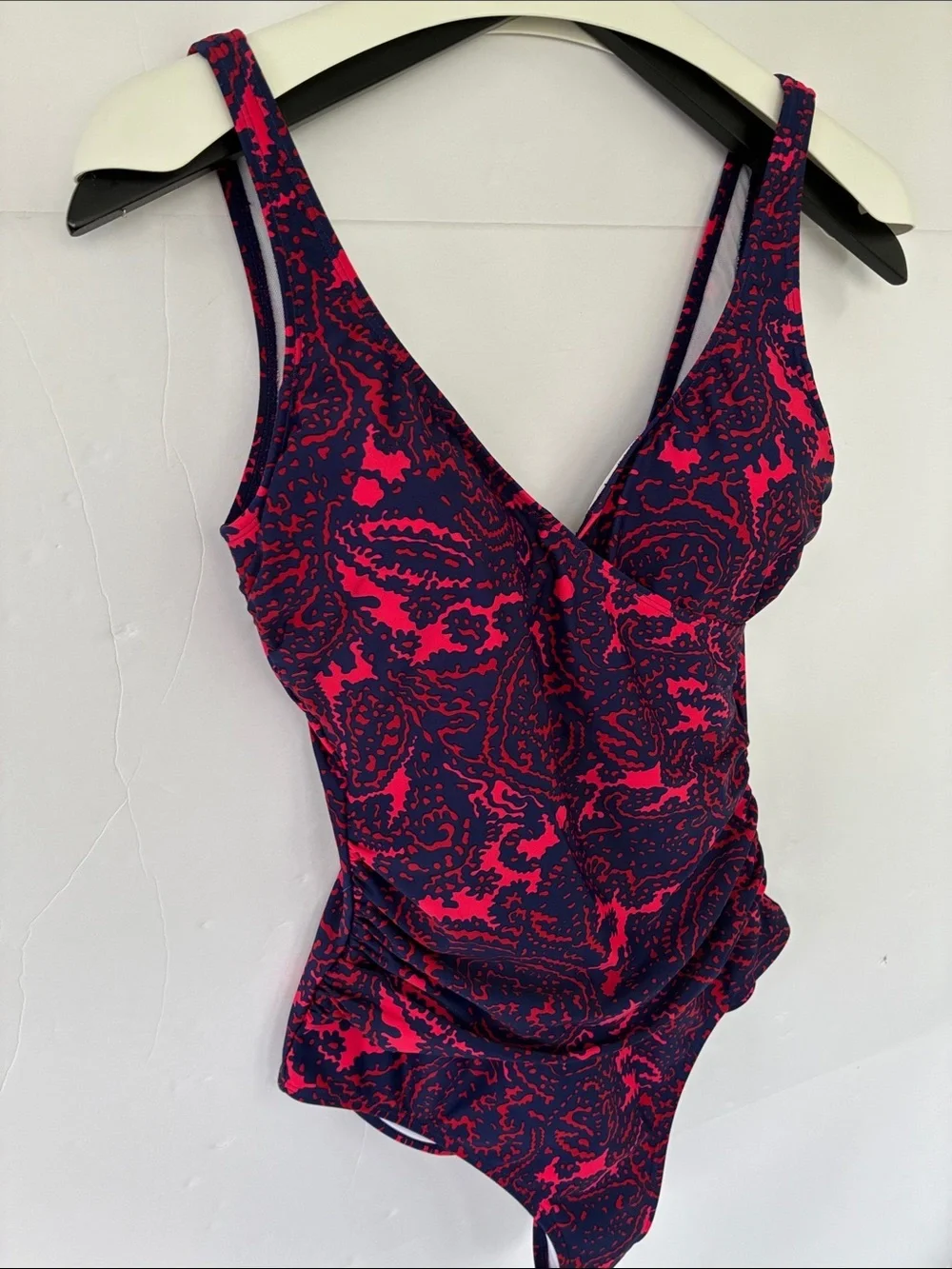 Boden Paisley One-Piece Swimsuit with V-Neck 8R
